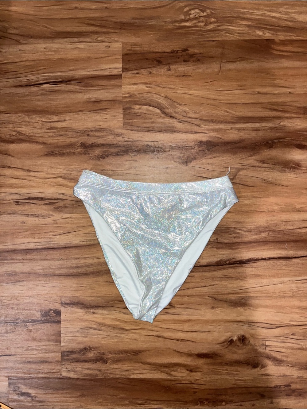 Holographic High-Cut Bikini Bottoms - I Heart Raves